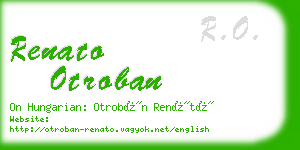 renato otroban business card